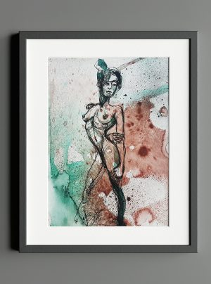 pen and ink drawing on a custom made paper