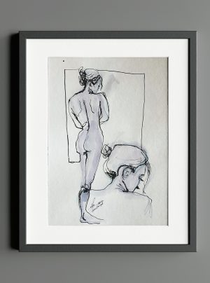 composition of portrait and figure drawing